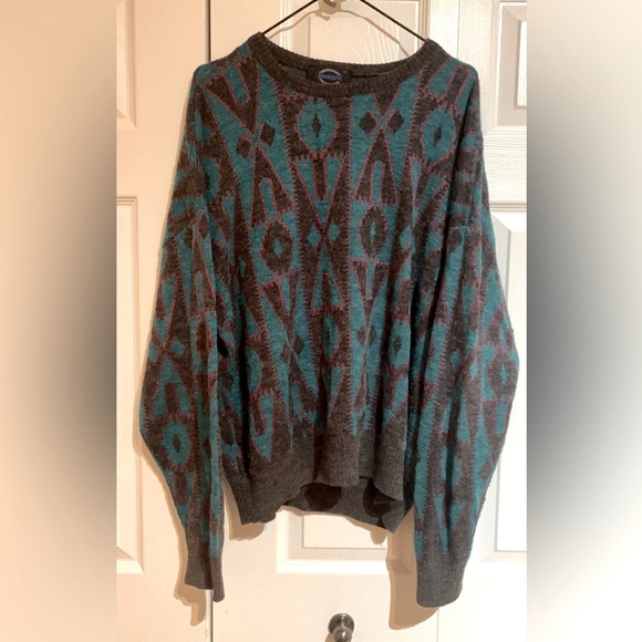 vintage wool-blend over-sized grandpa sweater - Picture 1 of 3